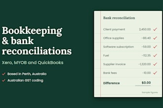 bookkeep and reconcile bank statements