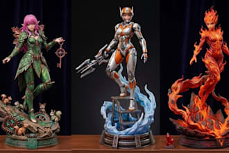 print and paint custom 3d anime figure stl 3d action figure resin 3d printing