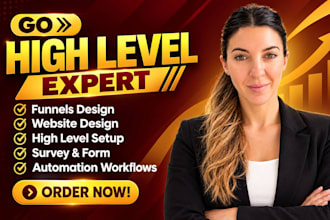 setup gohighlevel website email SMS automation ghl sales funnel expert snapshot