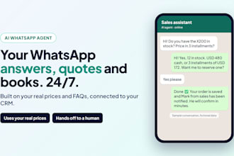 build an ai whatsapp agent that quotes, qualifies and books