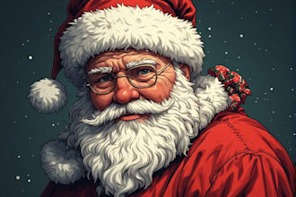 create a realistic santa claus portrait
