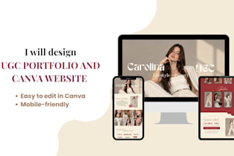 design a ugc portfolio website in canva