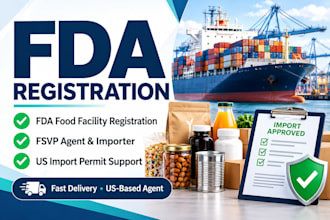 do fda food facility registration, US agent, fsvp agent and US import permit