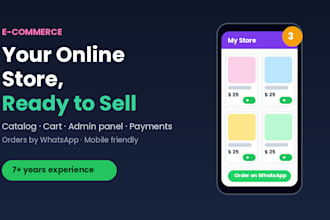 build a responsive ecommerce online store website with whatsapp checkout