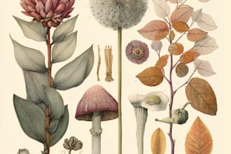 draw stunning botanical watercolor and floral illustrations