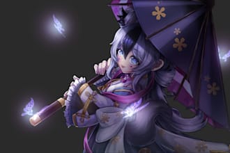 draw a promotional posed art of your character