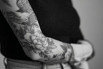 do unique black and white classic tattoo illustrations