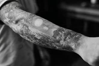 design a tattoo in black and white or in color