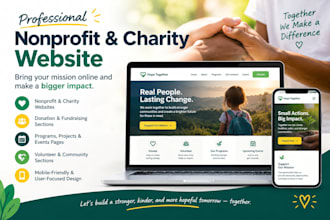 design or redesign nonprofit website community website charity website