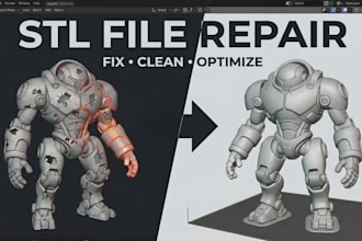 fix repair custom 3d model stl file 3mf 3d scan cleanup mesh modification
