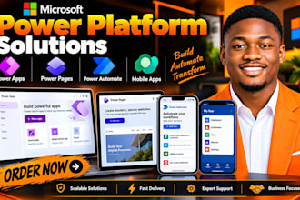 build microsoft power apps, power pages, power automate, powerpages powerapps