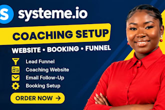 build a systeme io website and booking funnel for coaches