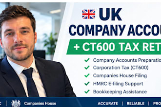 prepare UK company accounts and file ct600 to hmrc