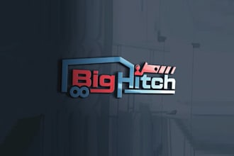 design wordmark big hitch trailers equipment logo