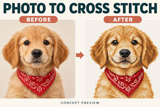 design a custom cross stitch pattern from your photo or idea