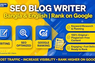 write seo optimized bangla english blog post
