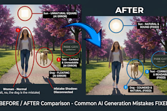 fix ai illustrations, ai art unnatural errors