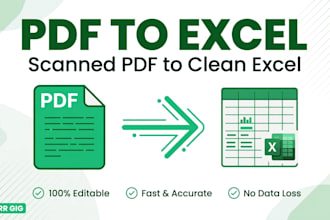 convert scanned PDF to clean and editable excel spreadsheet