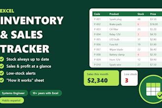 build a simple excel inventory and sales tracker