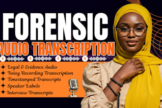 do forensic audio transcription and analysis of noisy, unclear audio