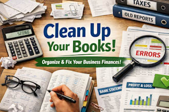 complete bookkeeping clean up to prepare for year end