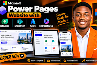create power pages website with dataverse, sharepoint, azure and microsoft 365