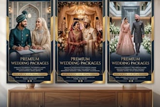 design modern wedding, birthday, business and event posters