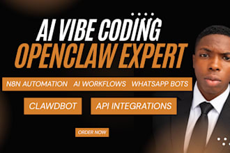 install and setup openclaw ai agent automation n8n workflow and bolt bug fixing