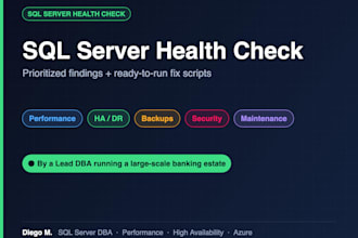 do a sql server health check with a prioritized remediation plan