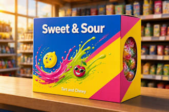 create modern product packaging design with dieline