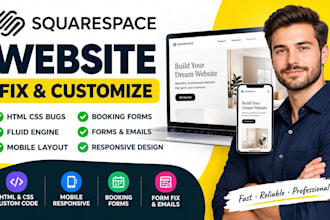 fix squarespace website html css bugs fluid engine mobile layout booking forms