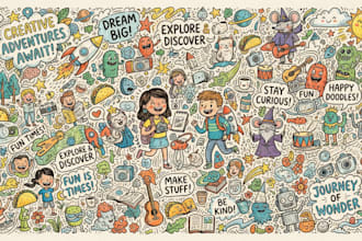 draw doodle and doodle art illustration for any purpose