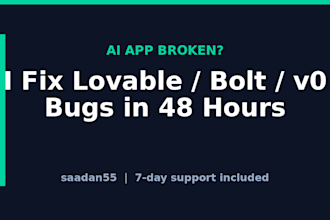 do ai app bug fix for lovable bolt v0 apps