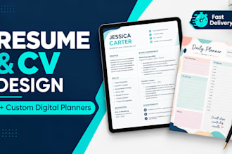 design a professional resume and CV