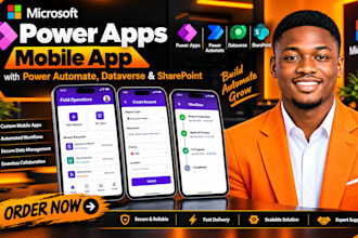 develop power apps mobile app with power automate, dataverse and sharepoint