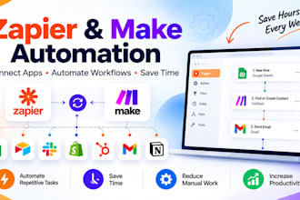 set up zapier and make automation with apis and webhooks
