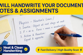 handwrite your documents, notes, assignments and letters neatly