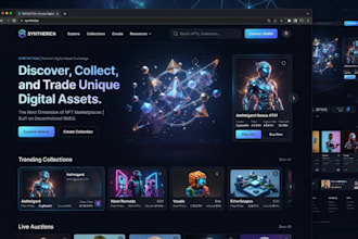 nft marketplace web3 development landing pages web designers token launch