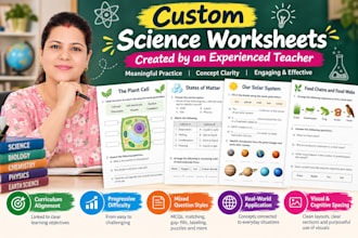 create custom printable science worksheets for students