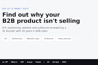 audit your b2b go to market strategy and fix your positioning and outbound