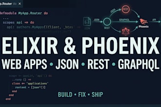 develop scalable web application or api in elixir, phoenix and ash