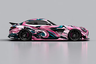 attractive car wrap design and vehicle wrap design