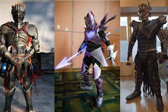 do 3d cosplay creation wearable anime armor 3d helmet model pepakura 3d props
