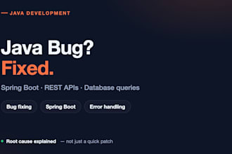 fix java bugs and errors in your spring boot application