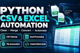 automate CSV and excel data processing with python