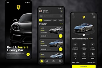 develop luxury pickup chauffeur booking app, airport pickup app, car rental app