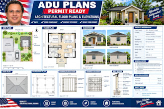 design permit ready adu plans and architectural floor plans
