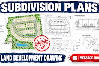 do subdivision plans, lot layout, site plans, land development drawings, plot