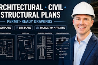 do architectural plans civil site plans structural engineering for california