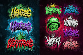 make graffiti logo or graffiti illustration